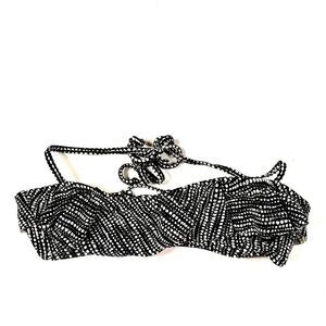 BLACK & WHITE ISLAND SOUL BIKINI TOP SIZE SMALL